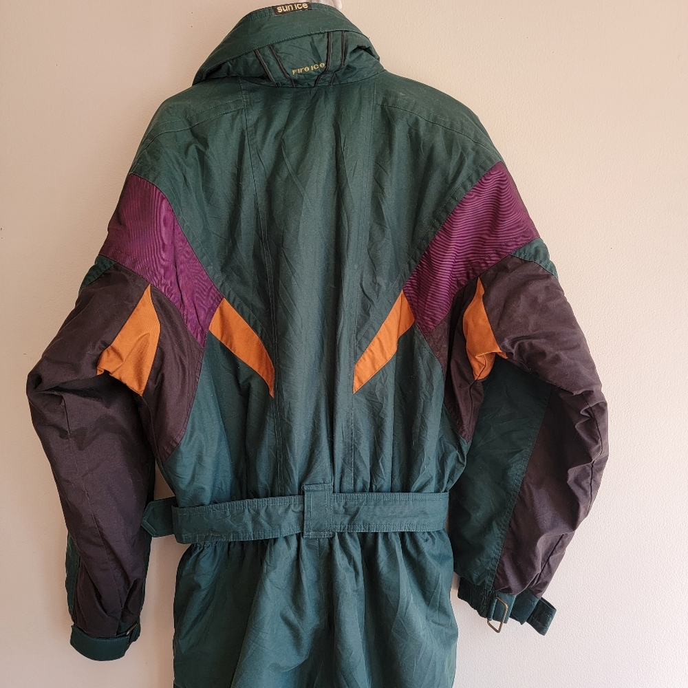 Sunice Vintage 80s 90s M Ski Jumpsuit Snowsuit Jewel Tones Flawed - Picture 13 of 16